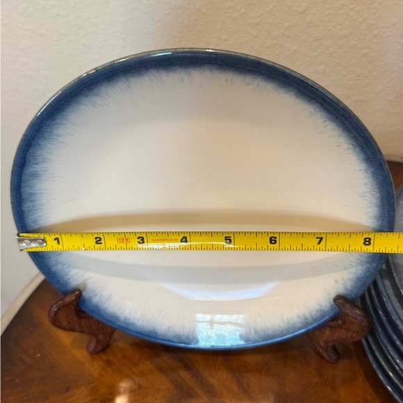 8 Pier 1 Azure Salad Blue and White Plate Set - Picture 7 of 7